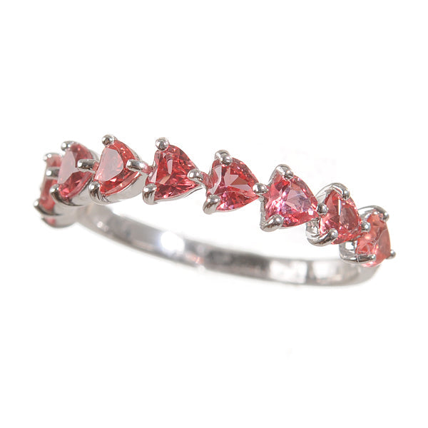 パパラチアサファイア K18リング(クレサンベール/ハートモチーフ/9月誕生石)