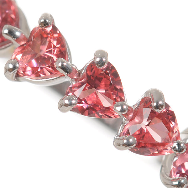 パパラチアサファイア K18リング(クレサンベール/ハートモチーフ/9月誕生石)