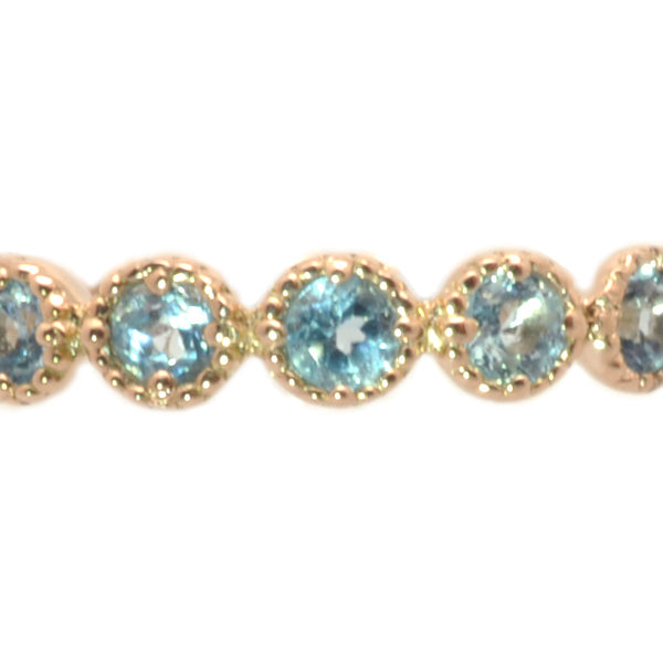 ブルートパーズ K18リング(ハーフエタニティ/11月誕生石)