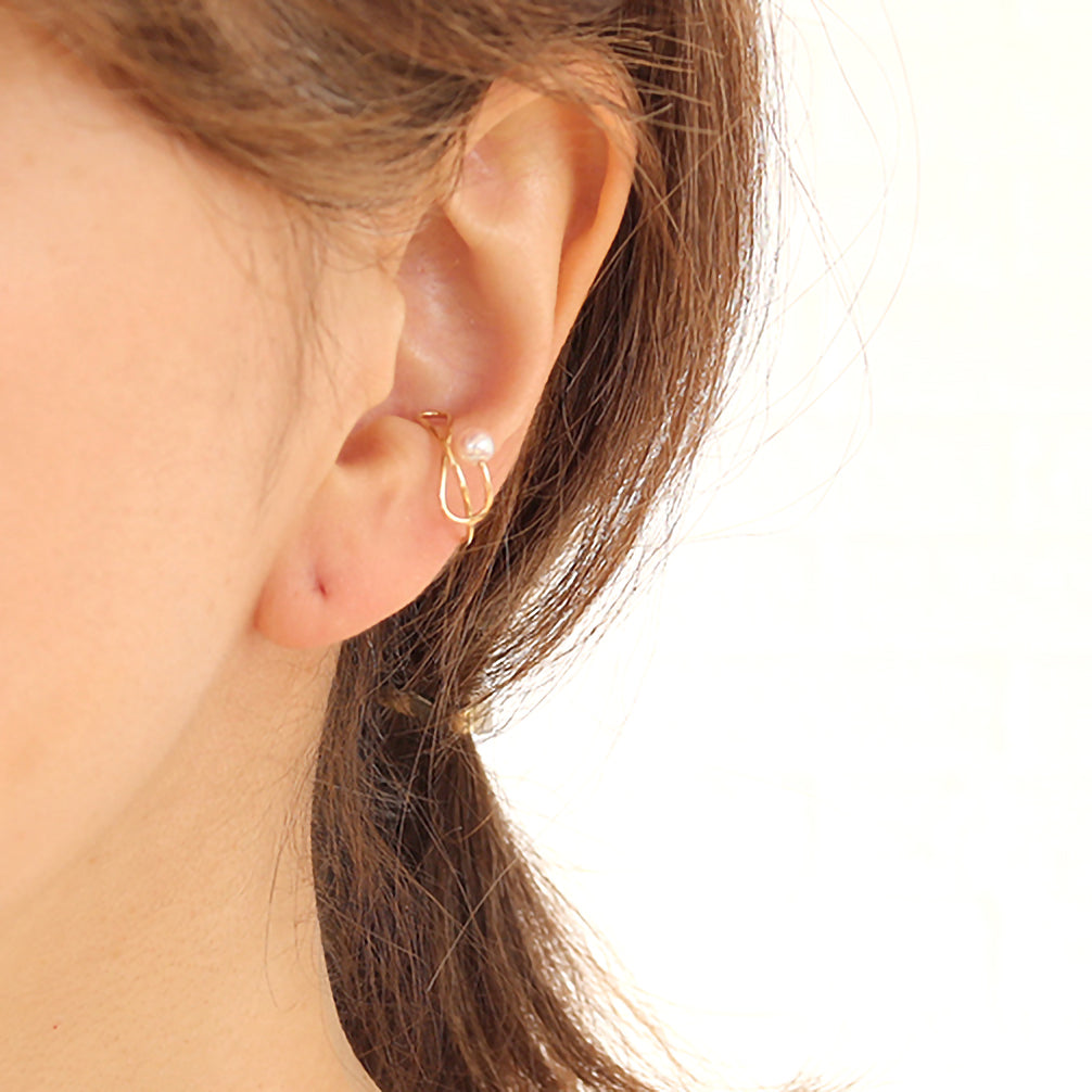 パール K18イヤーカフ(アコヤ真珠/片側/6月誕生石)